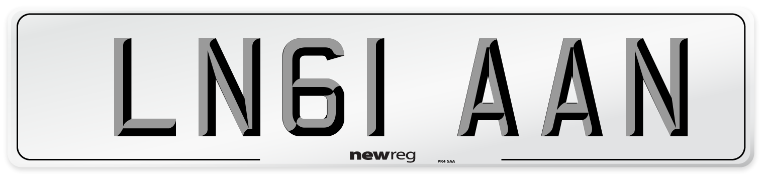 LN61 AAN Number Plate from New Reg